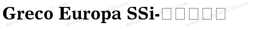 Greco Europa SSi字体转换